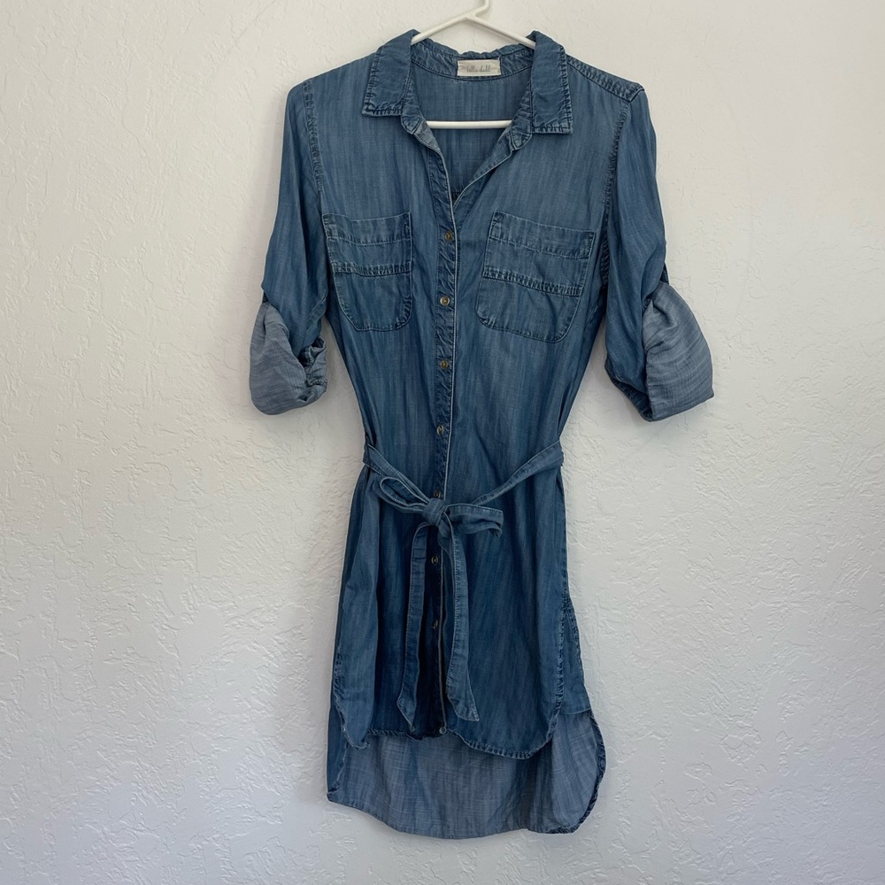 Denim shirt dress from Anthropologie